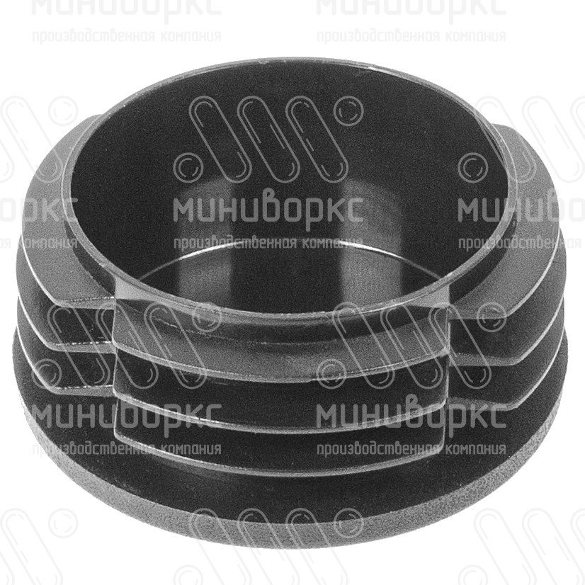 Заглушка пластиковая круглая Ø57, практичная, цвет черный – 57ПЧС - 3