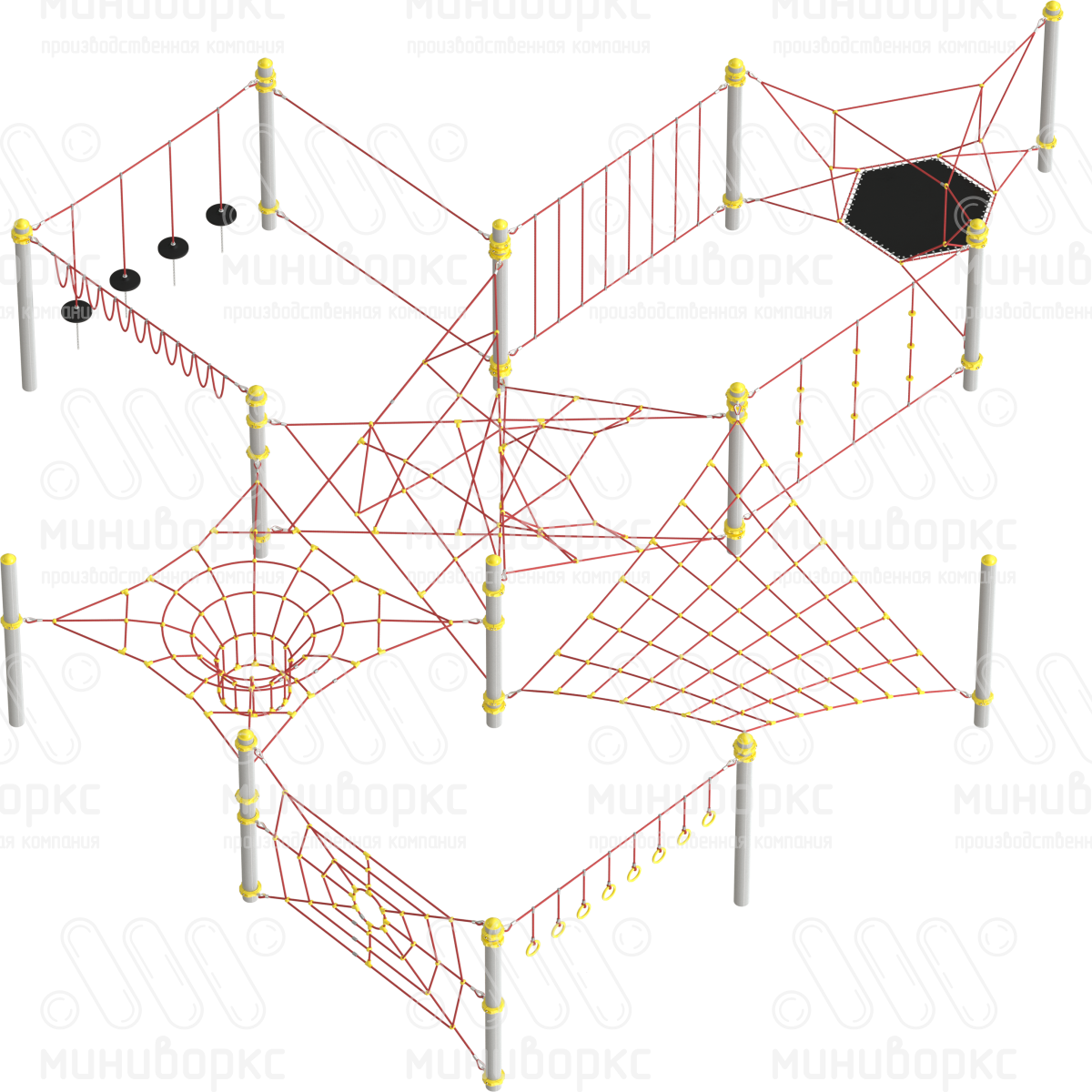 Канатные полосы препятствий – M-1096.20-61 | картинка 2