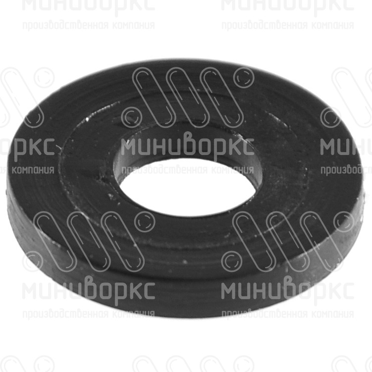Шайба пластиковая круглая Ø4, наружный Ø13, высота 2.5 мм, цвет черный – ШБ4-13ЧЕ - 3