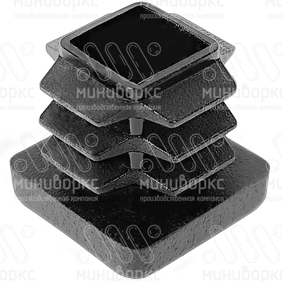 Заглушка пластиковая квадратная 15х15, практичная, цвет черный – 15-15ПЧС - 3
