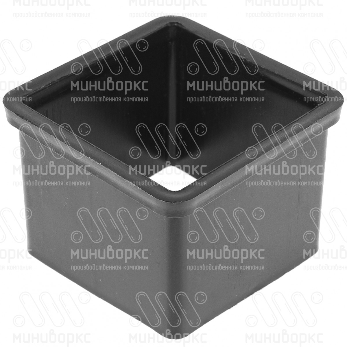 Переходник пластиковый для труб с 60х60 на 50х50, цвет черный – ПР50-60ЧП - 1