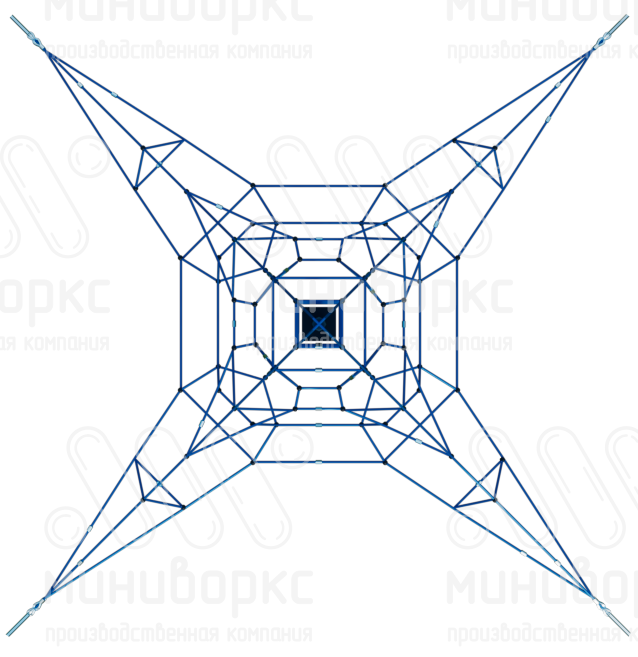 Канатные конструкции Пирамиды – P-0216-61-Ral7016 | картинка 3