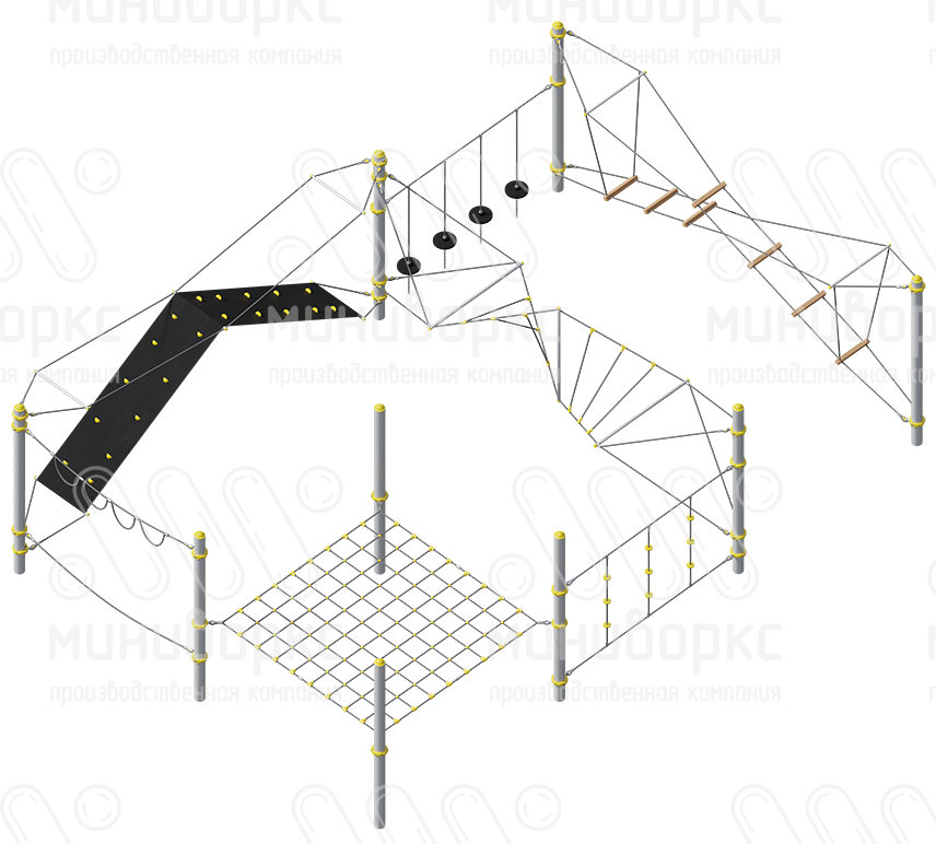 Канатные полосы препятствий – M-1284.20-4w | картинка 2