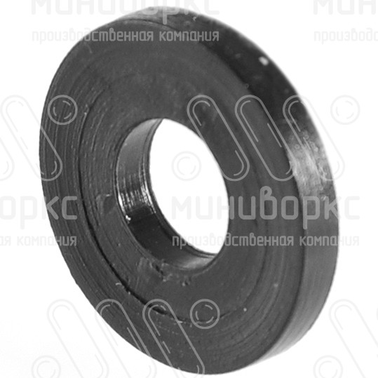 Шайба пластиковая круглая Ø4, наружный Ø13, высота 2.5 мм, цвет черный – ШБ4-13ЧЕ - 2