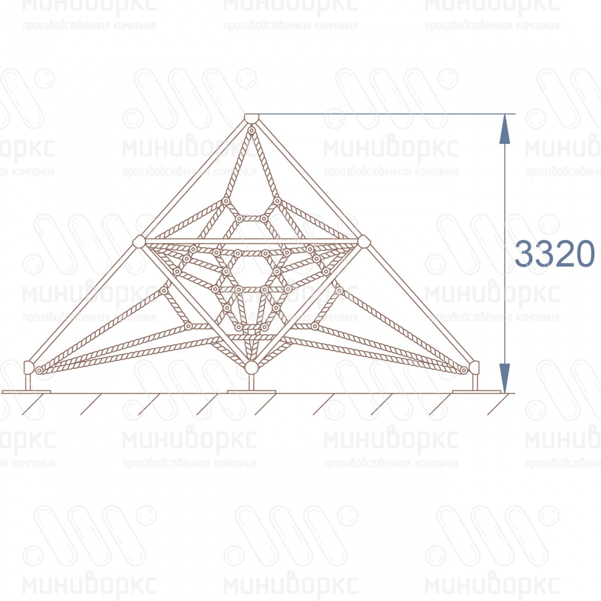 Канатные конструкции Сократ – S-0228-3w-7016/6018/7016 | картинка 4